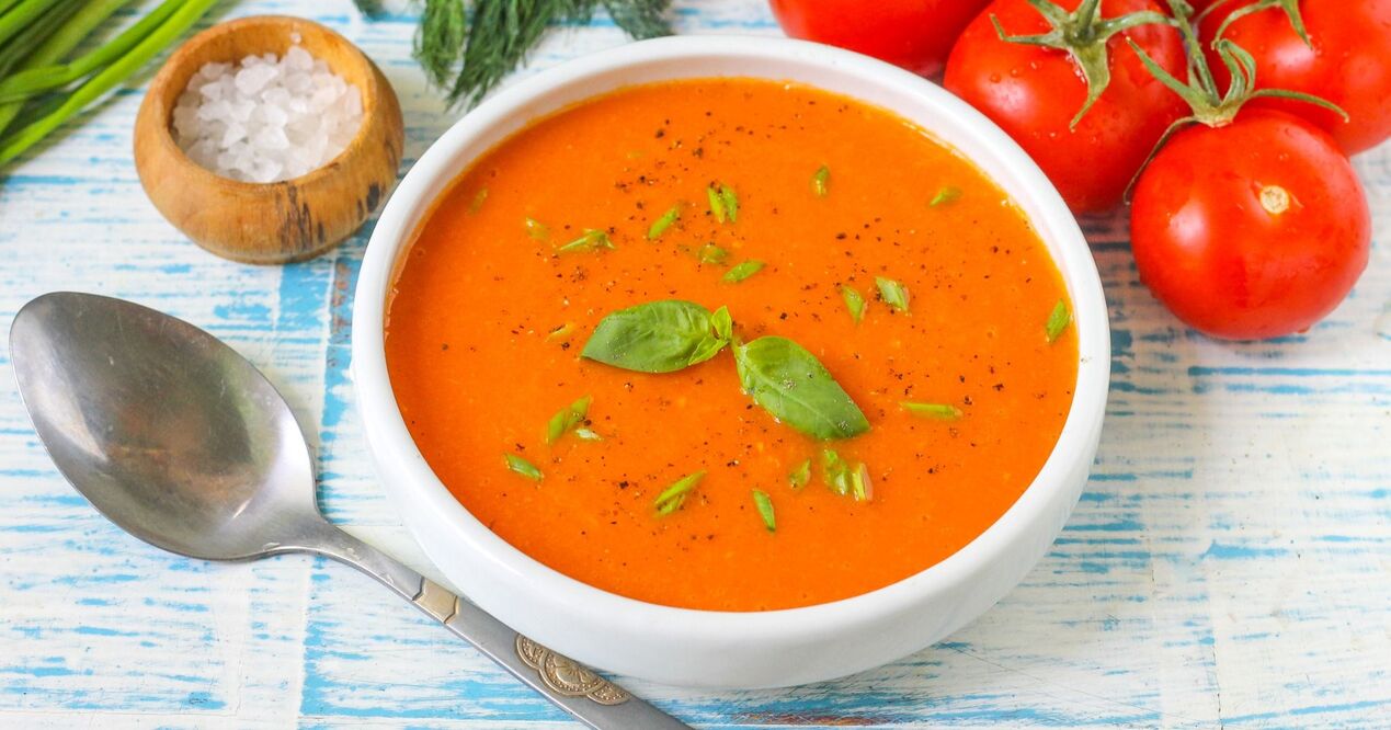 rajčatová polévka pyré na dietě oblíbené